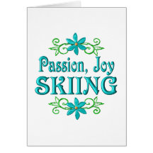 Passion Joy Skiing Greeting Card