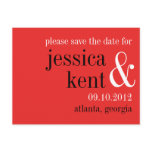 Passion red black typography modern save the date