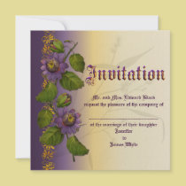Passionflower Wedding Purple invitations