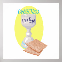 Passover Matzo & Chalice Poster