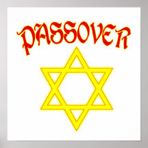 Passover Red & Yellow Posters