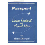 Passport Invitation or Save-the-Date Retro Airline Cards