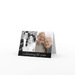 Past and Present Diamond Anniversary Invitation Cards