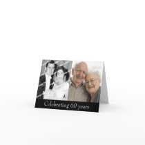 Past and Present Diamond Anniversary Invitation Cards