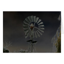 Past & Present Windmill Note Card