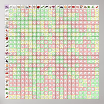 Pasta match 2 17 x 17 print