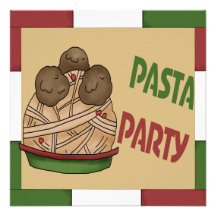 Pasta Party Custom Invitation