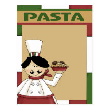Pasta Party Invitation Post Cards