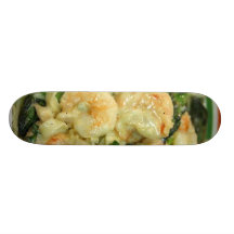Pasta Shrimp Peapods Skate Boards