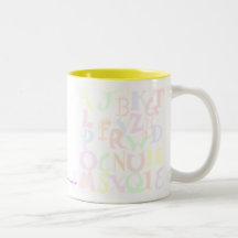 Pastel Alphabet #1 Coffee Mug