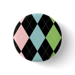 Pastel Argyle Button