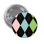 Pastel Argyle Button