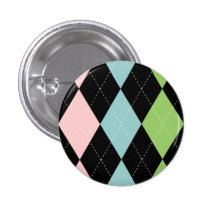 Pastel Argyle Button