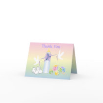 Pastel Baby Bottle Thank You Card