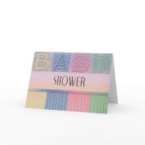 Pastel Baby Shower Greeting Card