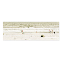 Pastel Beach Scene Business Cards