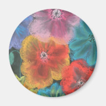 pastel blooms refrigerator magnets