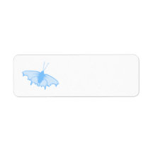 Pastel Blue Butterfly. Custom Return Address Labels