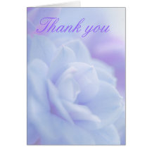 Pastel blue flower ... Thank you card