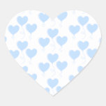 Pastel Blue Heart Balloon Pattern. Stickers