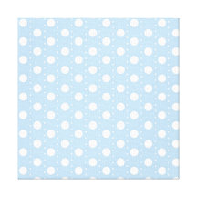 Pastel Blue Polka Dot Pattern Gallery Wrapped Canvas
