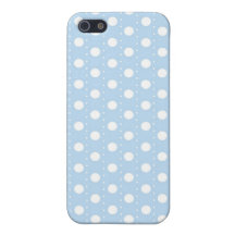 Pastel Blue Polka Dot Pattern Covers For iPhone 5