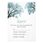 Pastel Blue Trees - RSVP Card invitations