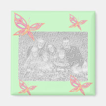 Pastel Butterfly template magnet