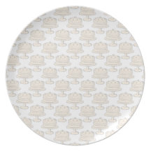 Pastel Cake Pattern. Plates