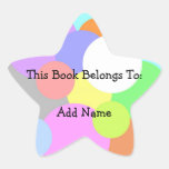Pastel Circle Bookplate Sticker