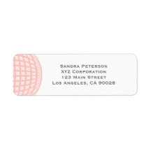 Pastel Circle Globe Corporate Business Return Address Label