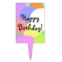 Pastel Circles Cake Pick