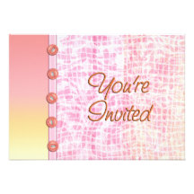 Pastel Cobwebs and Buttons Invitation