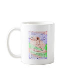 Pastel Colorized DaVinci Proportion Man Drawing Coffee Mug
