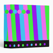 Pastel Colours Design 3 Ring Binders