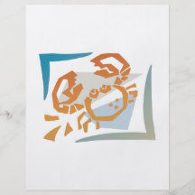 pastel crab design custom flyer