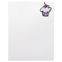 pastel dots cupcake custom letterhead