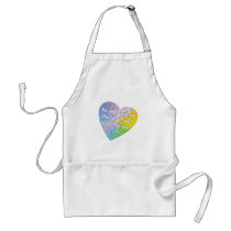 Pastel Droplets Angel Heart aprons