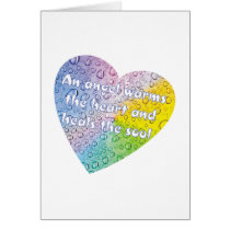 Pastel Droplets Angel Heart Card