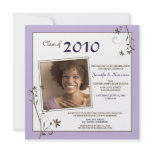 Pastel Floral Graduation Announcement (lavender)