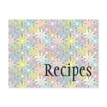 Pastel Floral Recipe Card