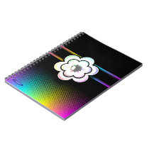 Pastel flower notebook (black background) notebooks