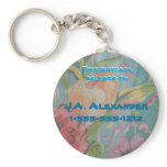 Pastel Flowers Luggage Tag keychains