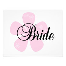 Pastel Flowers Pink Bride Tshirts and Gifts Invitation