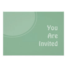 Pastel green mod party invite