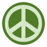 Pastel Green Peace Sign stickers