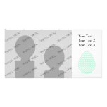 Pastel Green Zigzag Easter Egg. photo cards