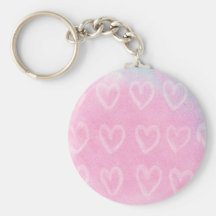 Pastel Heart Pattern (Pink) Keychain