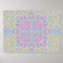 Pastel Kaleidoscope Poster