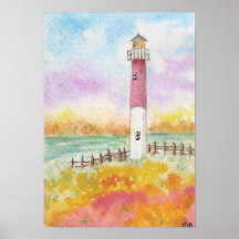 Pastel Lighthouse Print